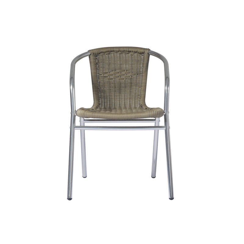 Set 2 sedie Moia Contract alluminio tabacco da giardino