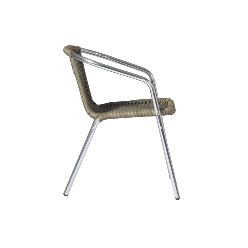 Set 2 sedie Moia Contract alluminio tabacco da giardino