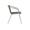 Set 2 sedie Moia Contract alluminio tabacco da giardino