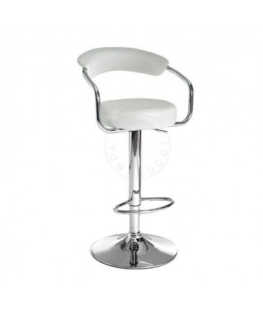 Sgabello in pelle ecologica Hydra White - set da 2 bianco