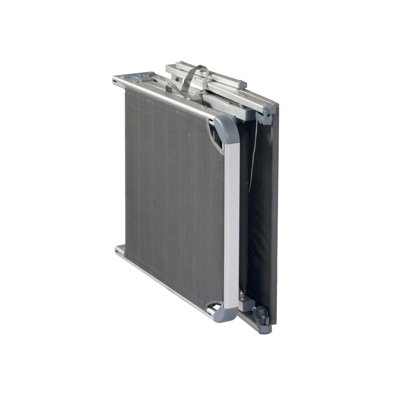 Set di 2 Lettini Mare Alluminio Grigio con Tettuccio