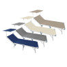Set di 2 Lettini Mare Alluminio Grigio con Tettuccio