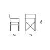 Set 4 sedie Moia regista alluminio tortora da giardino resistenti