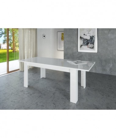 Zoom Tavolo estensibile Jesi 160cm fino a 210cm- bianco laccato lucido