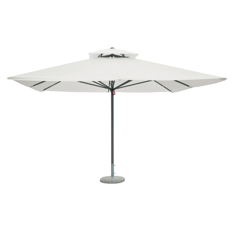 Ombrellone quadrato push-up Moia 4x4 m fusto grigio telescopico