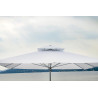 Ombrellone quadrato push-up Moia 4x4 m bianco telescopico