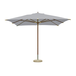 Ombrellone rettangolare Moia 3x4 m grigio palo centrale
