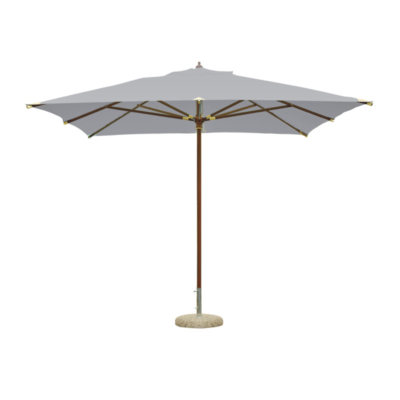 Ombrellone rettangolare Moia 3x4 m grigio palo centrale