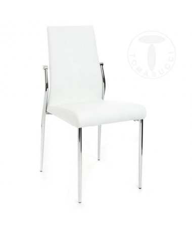 Sedia in pelle ecologica Margo - set da 4 bianca