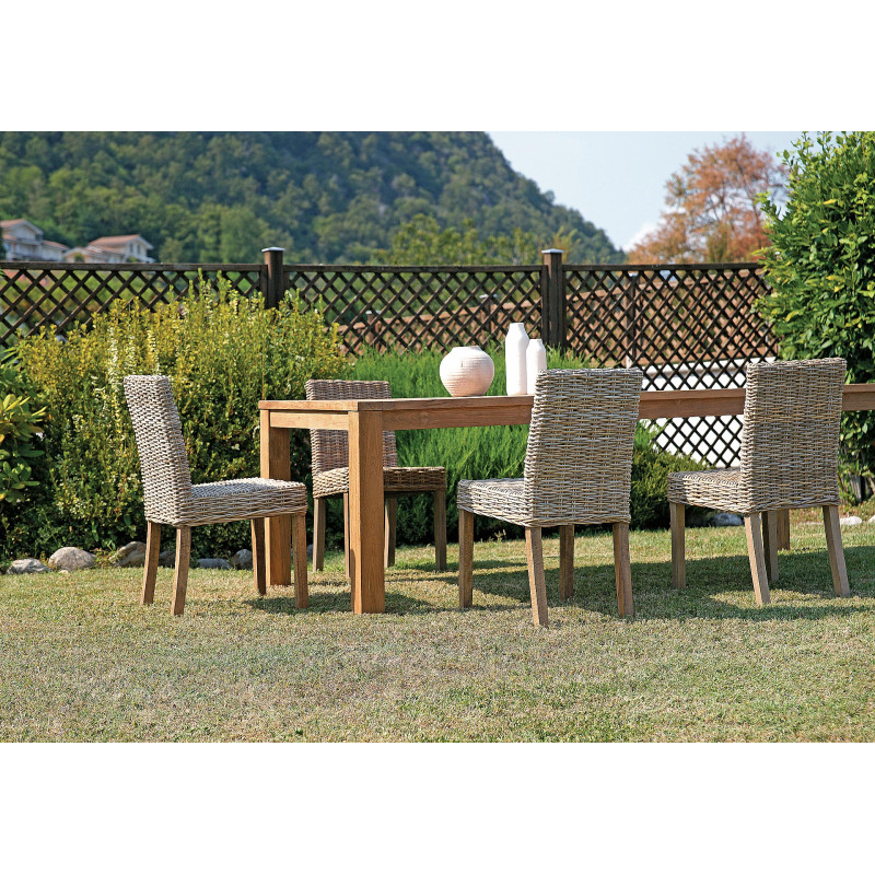 Tavolo Giacarta 250x100 Teak Riciclato Moia per Esterno