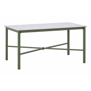 Zoom Salotto Tarquinia Tavolo Rettangolare In Ferro E Textilene Verde + Resin Wood Moia