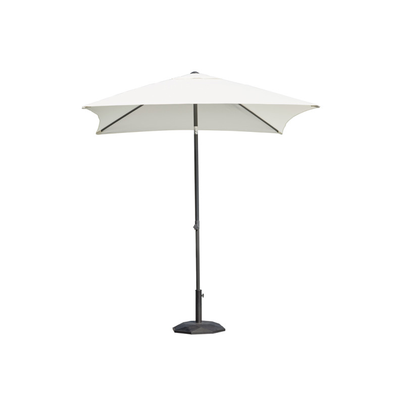 Ombrellone 2x2m alluminio antracite poliestere ecru Moia