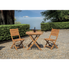 Set Tavolo Piombino + 2 Sedie Pietrasanta In Acacia Pieghevole Senza Braccioli Moia