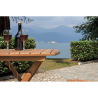Set Tavolo Piombino + 2 Sedie Pietrasanta In Acacia Pieghevole Senza Braccioli Moia