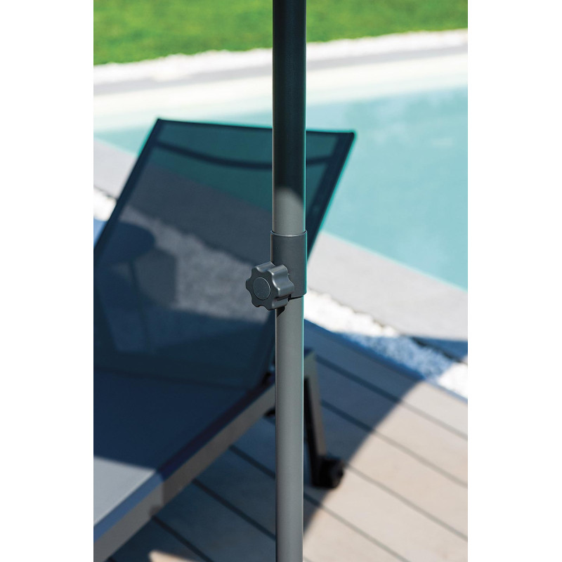Ombrellone 2x2m alluminio antracite poliestere ecru Moia