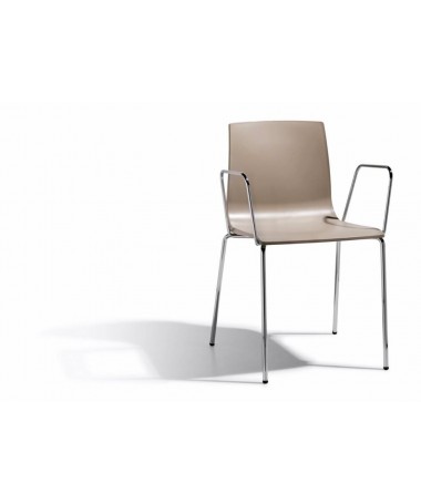 Zoom SEDIA ALICE - SET DA 2 - CON BRACCIOLI TECNOPOLIMERO e acciaio made in Italy SCAB DESIGN