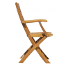Set Tavolo Castiglione + 4 Sedie Pietrasanta In Acacia Pieghevole Con Braccioli Moia