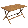 Set Tavolo Castiglione + 4 Sedie Pietrasanta In Acacia Pieghevole Con Braccioli Moia