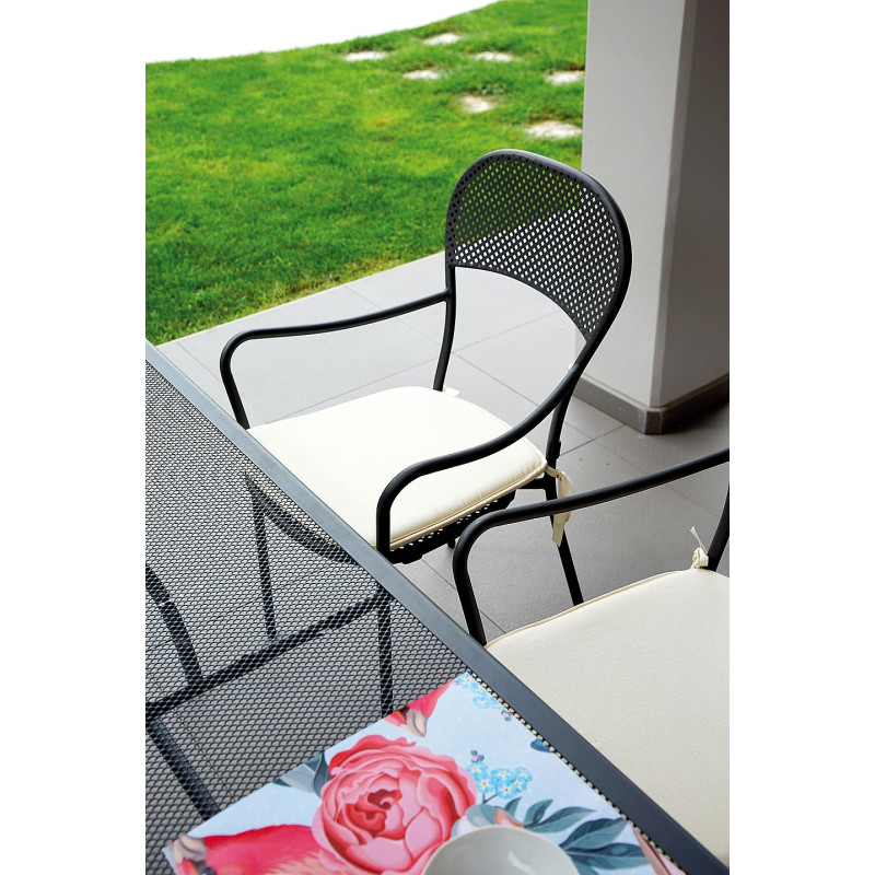 Set Tavolo Orta + 4 Sedie Intra MOIA grigio antracite