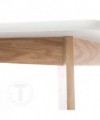 Tavolo Kyra con piano in MDF laccato - bianco