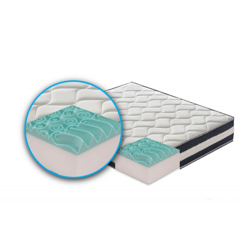 Materasso “Erik” non sfoderabile in memory foam e gel rinfrescante