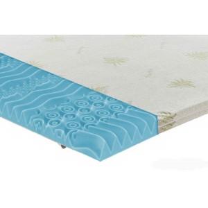 Topper correttore fresh memory pantografato alto 5cm 9 zone - rivestimento all’aloe vera