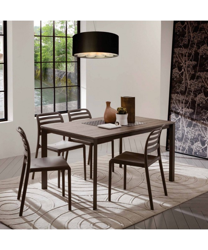 tavoli fissi made in italy, tavolo da pranzo in legno