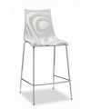 Set da 2 sgabelli Wave 80 cm set da 2 in tecnopolimero stampato Rosso MADE IN ITALY SCAB DESIGN