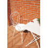 Set Tavolo Sirmione + 2 Poltrone MOIA con braccioli Sirmione impilabili in ferro avorio