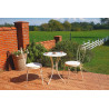 Set Tavolo Desenzano + 4 Sedie Sirmione MOIA impilabili in ferro avorio