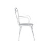 Set Tavolo Desenzano + 4 Poltrone MOIA con braccioli Sirmione impilabili in ferro avorio