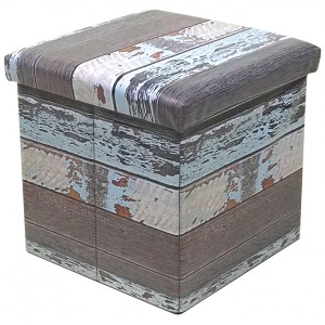 POUFCUBO 32x32x32 PIEGH.LEGNO VINT