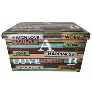 POUF RETT. 60x36x36 PIEGH. SHABBY