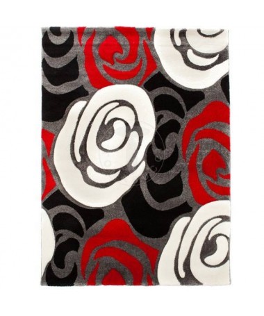 Tappeto con rose - rosso