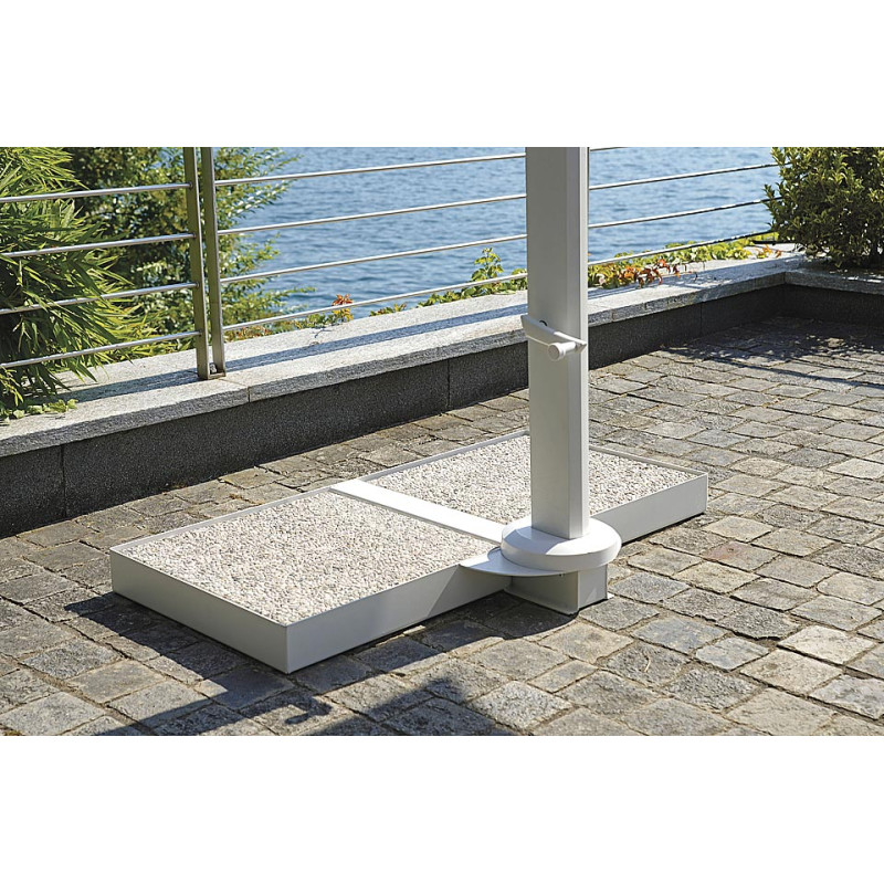 Ombrellone Firenze 3x4 palo laterale bianco Made in Italy Moia