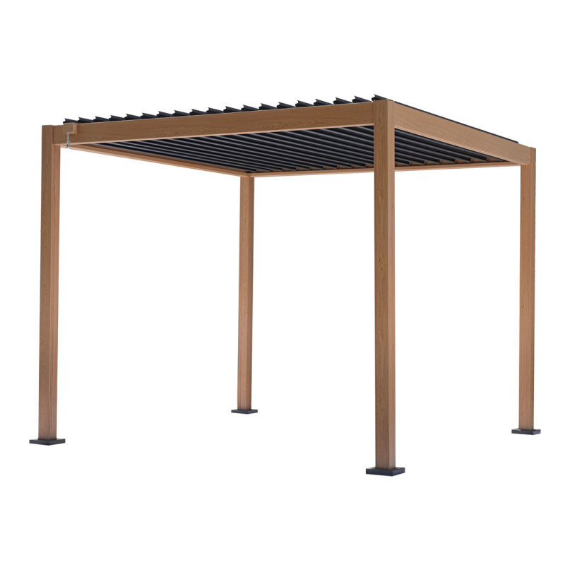 Pergola Texas 3x3 Effetto Legno Moia | Lamellare
