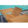 Set Tavolo Fuerteventura + 6 Sedie Contract bianco con corda sintetica color paglia Moia