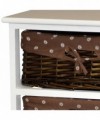 Cassettiera Cleo in legno e vimini con 4 cassetti