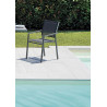 Set Tavolo San Vincenzo + 4 Sedie Zara Alluminio Antracite Text Nero Moia