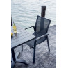 Set Tavolo San Vincenzo + 4 Sedie Samo Alluminio Antracite Text Nero Moia