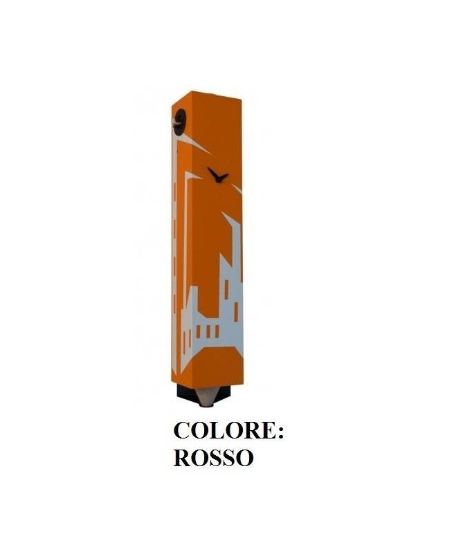 Orologio con cucù Metropolis cassa in mdf laccato Made in Italy