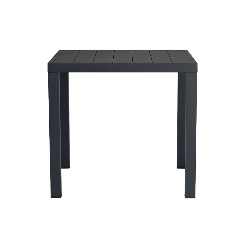 Set Tavolo San Vincenzo + 4 Sedie Amalfi MOIA in alluminio e textilene nero