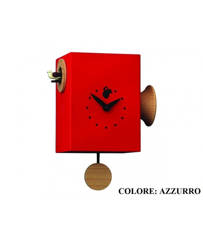 Orologio con cucù Trombettino cassa in mdf laccato Made in Italy