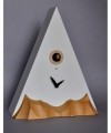 Orologio con cucù Cervino in mdf laccato fosforescente Made in Italy