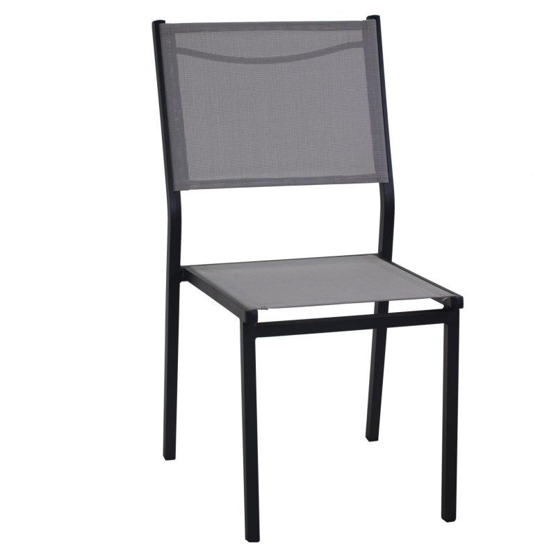 Sedia alluminio - Set da 2 - sullivan impilabile antracite