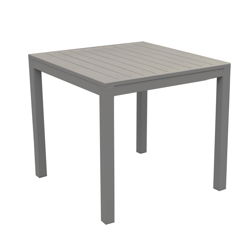 Tavolo alluminio sullivan tortora quadro cm70x70h75
