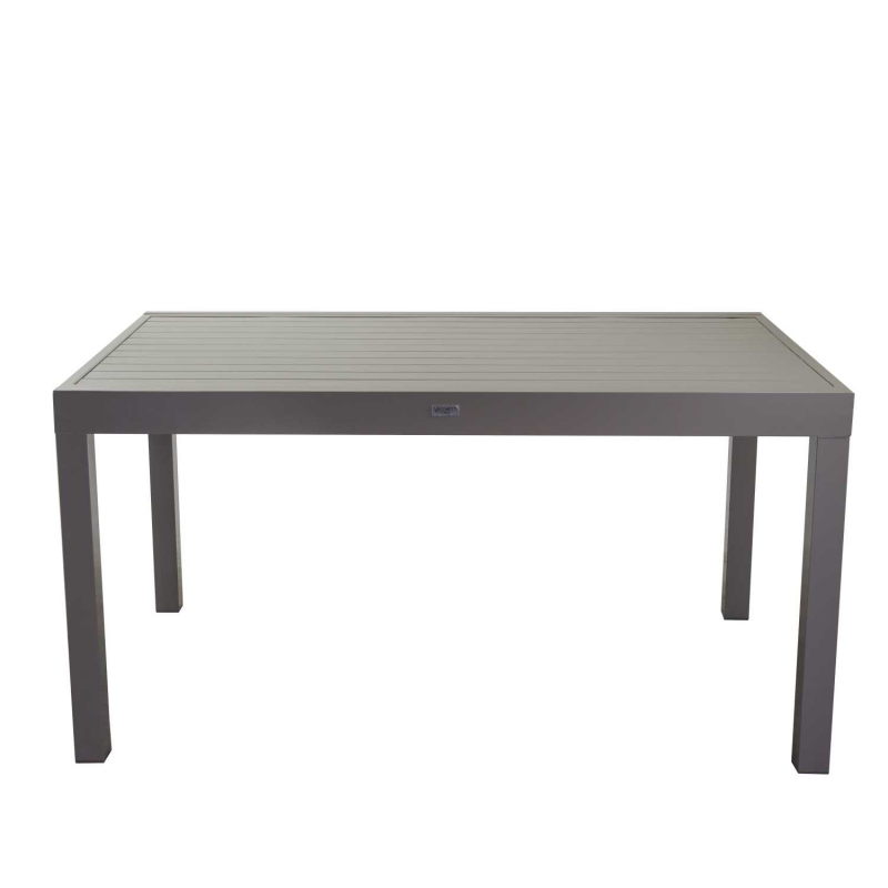 Tavolo alluminio sullivan tortora cm150/210x90h73