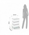 Cassettiera con ruote Bobo - bianco