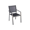 Set Tavolo San Donato + 8 Sedie Zara Alluminio Antracite Text Nero Moia