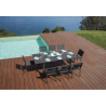 Set Tavolo San Donato + 8 Sedie Regista Paros Alluminio Antracite/Text Nero Moia